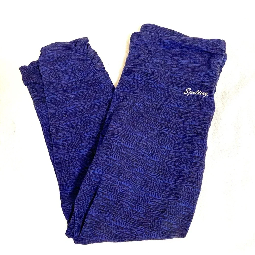 Spalding Cropped Leggings S | Blue & Black | Ruched Ankle Fit - Picture 6 of 6